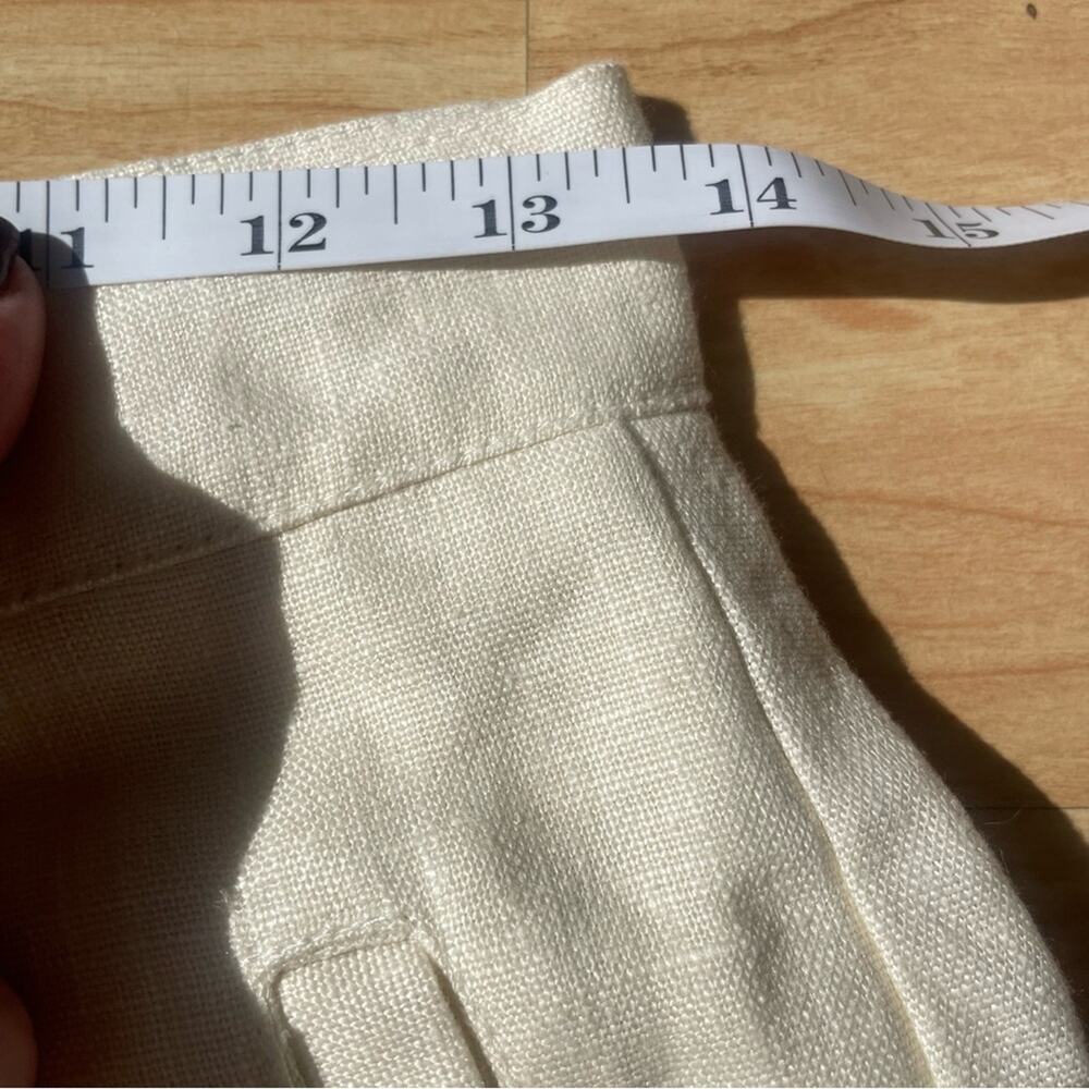 100% Linen All That Remains Relaxed Trouser Pants in Almond Beige US Size 6 NWOT - Picture 8 of 10